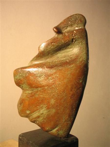 Bronzen beelden - Vrouw in de wind