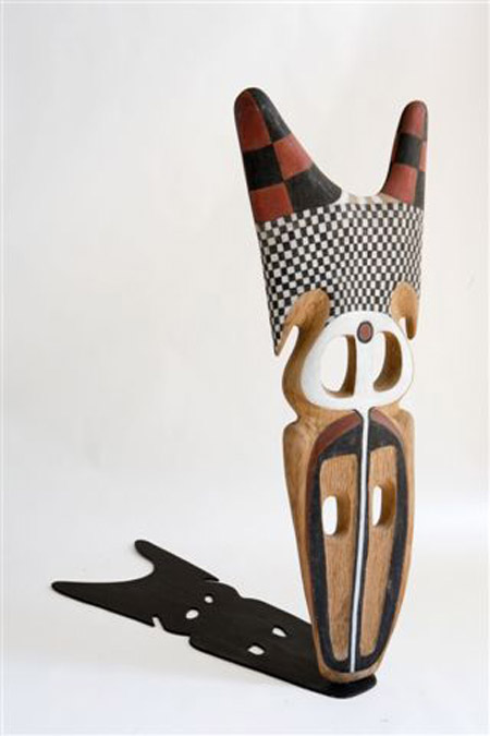 Gepolychromeerde houten beelden - Ode aan Afrika - voorzijde